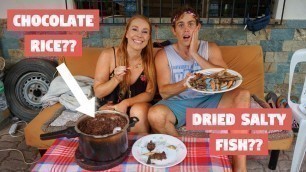 'CANADIAN GIRL Eats FILIPINO Fish With Chocolate Rice! (PHILIPPINES UNIQUE FOOD)'