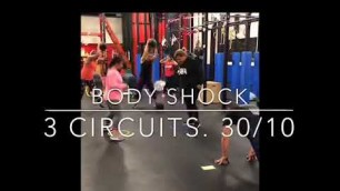 'WOD 100: Body Shock. 3 Circuits. 30/10'