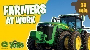 'John Deere Kids | Real Tractors & Farmers at Work with Music & Song 
