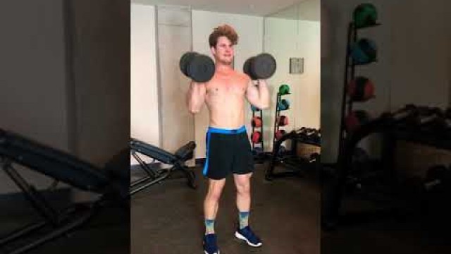 'Dumbbell clean and jerk to burpee workout - Full body fitness routine'