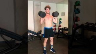 'Dumbbell clean and jerk to burpee workout - Full body fitness routine'