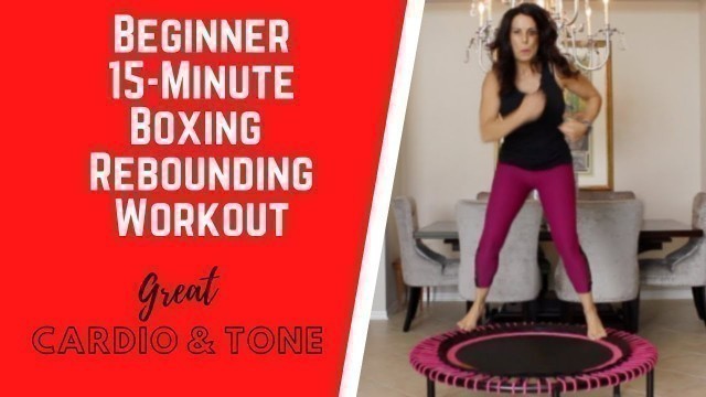 'Beginner 15 Minute Rebounding Workout & Boxing (Cardio Bounce For The Whole Body)'