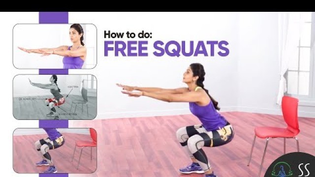 'Free Squats | Lower Body Exercises | Learn with Shilpa Shetty Kundra'