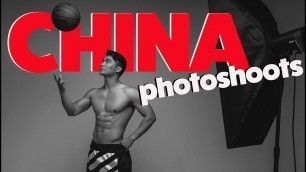 'Behind-the-scenes clips from past photoshoots in Beijing & Zhengzhou China with male fitness models'