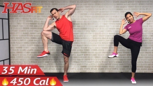 '35 Min Standing Abs & Low Impact Cardio Workout for Beginners - Home Ab & Beginner Workout Routine'