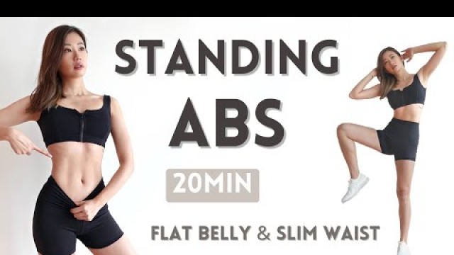 '20 min STANDING ABS Workout for Ab Lines, Small Waist & Flat Belly ~ Emi'