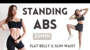 '20 min STANDING ABS Workout for Ab Lines, Small Waist & Flat Belly ~ Emi'