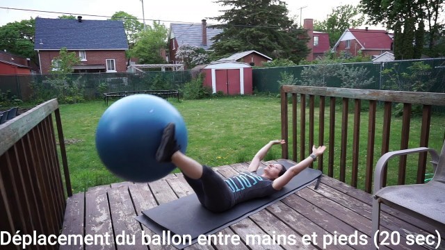 '30 min exercice physique pour les abdos (avec ballon)'