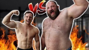 'Sascha Huber VS. Strongman | Stärkster Mann Deutschlands gegen Fitness YouTuber!'