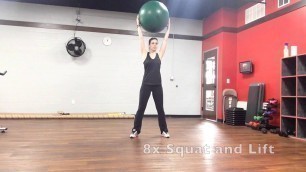 'Short Stability Ball Standing Workout'