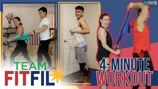 '4-Minute Couple Goals Workout with Fifth Wheel Argel Saycon! | Team FitFil Episode 28'