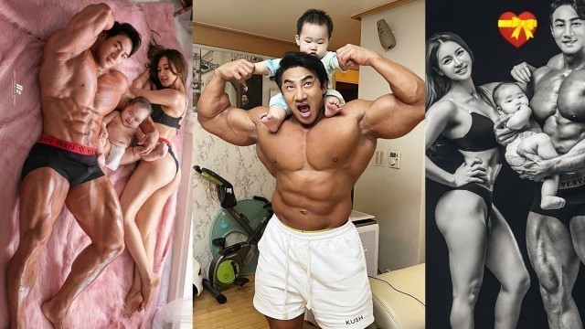 'When Korean Hulk Play With Their Baby | Fitness | Bodybuilding Motivation 2022, Chul Soon GYM Master'