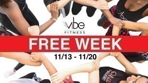 'FREE WEEK of Classes at Vibe Fitness Studio - Livestream available'