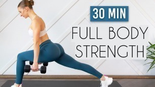 '30 MIN FULL BODY TONING & STRENGTH - Total Body Workout At Home'