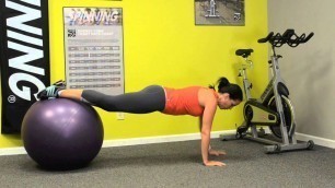 'Weekly Exercise: Ball Plank with a Roll In'