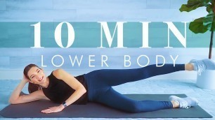 '10 minute Lower Body Workout // Floor Exercises for Legs & Glutes'