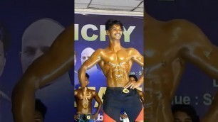 '17 year old teenager men\'s physique posing | mr tamilnadu 2022 #fitness #bodybuilding #shorts'