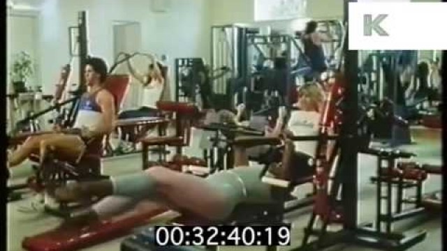 '1980s Gym, Women Workout, Fitness, Aerobics, Exercise'