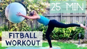 'STABILITY BALL WORKOUT for Beginner & Intermediate 