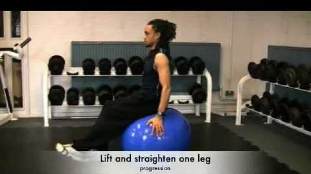 'Core training using exercise ball workouts (fitball)'