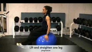 'Core training using exercise ball workouts (fitball)'