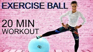 'STABILITY BALL WORKOUT (EXERCISE BALL) | PILATES BALL WORKOUT AT HOME'