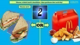 'Healthy Food Choice Fitness Challenge Video for PE'