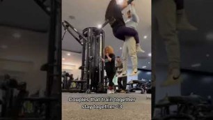 'couples that train stay toghether | couple goals #shorts #couplegoals #gymcouple'