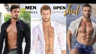 'Open Shirt Button | Handsome Men Fitness'