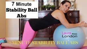 '7 Minute Stability Ball Abs | Laura London Fitness'