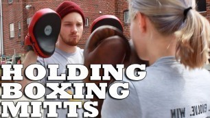 'How to Hold Boxing Mitts | Boxing Fitness Drills'