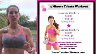 'Best 4 Minute Tabata Workout with Laura London'