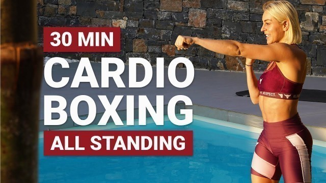 '30 MIN CARDIO BOXING WORKOUT | Full Body HIIT | All Standing Cardio | Super Sweaty | Fun'