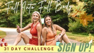 'FALL INTO FULL BODY FITNESS 31 Day HOME Workout CHALLENGE - Join NOW!'