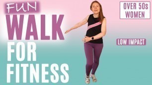 '2 MILE WALK AT HOME WORKOUT | WALKING FOR FITNESS | EXERCISES FOR WOMEN OVER 50 | Lively Ladies'