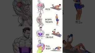 'Best workout for pecs, bicep, tricep, abs and full body at home | #shorts #bodibuildinglife'