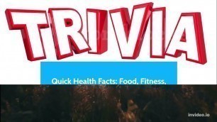 'Quick Health Facts: Food, Fitness, Hydration, Random (Fun!) Part 5'