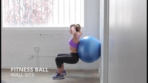 'SwoobFit Workout | Fitness Ball Wall Sit'