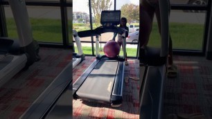 'Seeing how fast an exercise ball will go 