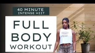 '40 Minute Intense HIIT Full Body Workout // AT HOME WORKOUT WITH ME | Stephanie Marie'