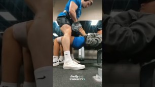 'couple goals | hip thrust | gym couple #shorts #couplegoals #gymcouple'