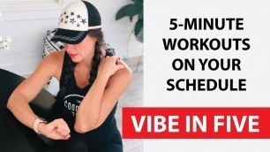 'Introducing VIBE IN FIVE - Fun, Fast and Easy 5 Minute Workouts!'