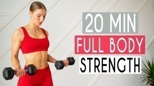 '20 MIN FULL BODY TONING & STRENGTH - Total Body Workout At Home'