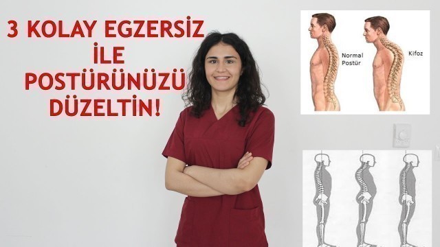 '3 ÇOK KOLAY EGZERSİZ İLE DURUŞUNUZU DÜZELTİN! 3 OF THE BEST EXERCISES FOR POSTURE!'