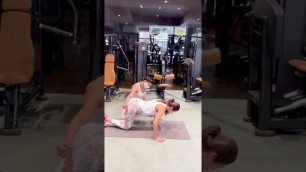 'Shilpa Shetty doing Push ups for her upper body strength #shilpashetty #bollywoodchitchat #shorts'