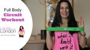 'Full Body Circuit Workout With Loop Bands & Weights'