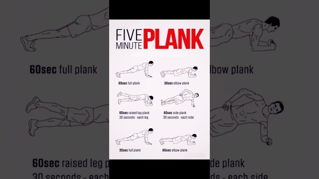 'Men fitness | #5 minute Plank#shorts'