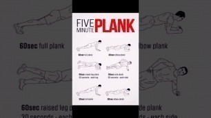 'Men fitness | #5 minute Plank#shorts'
