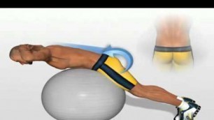 'Extension du buste avec ballon  musculation lombaire   P4P HomeCinema'