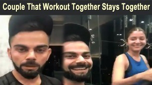 'Virat - Anushka working out together in Gym | Couple Goals | Dainik Savera'